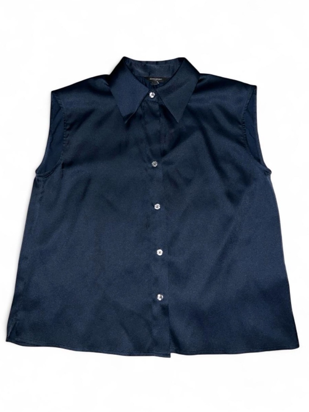 Banana Republic Sleeveless Button-Down Shirt - Navy